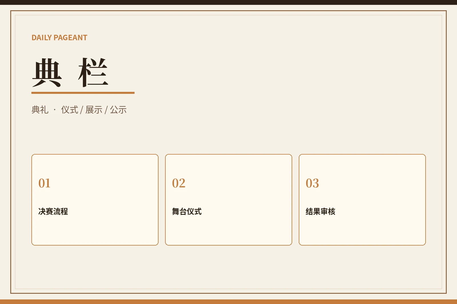 典栏：最终展示之后，结果仍要经过审核